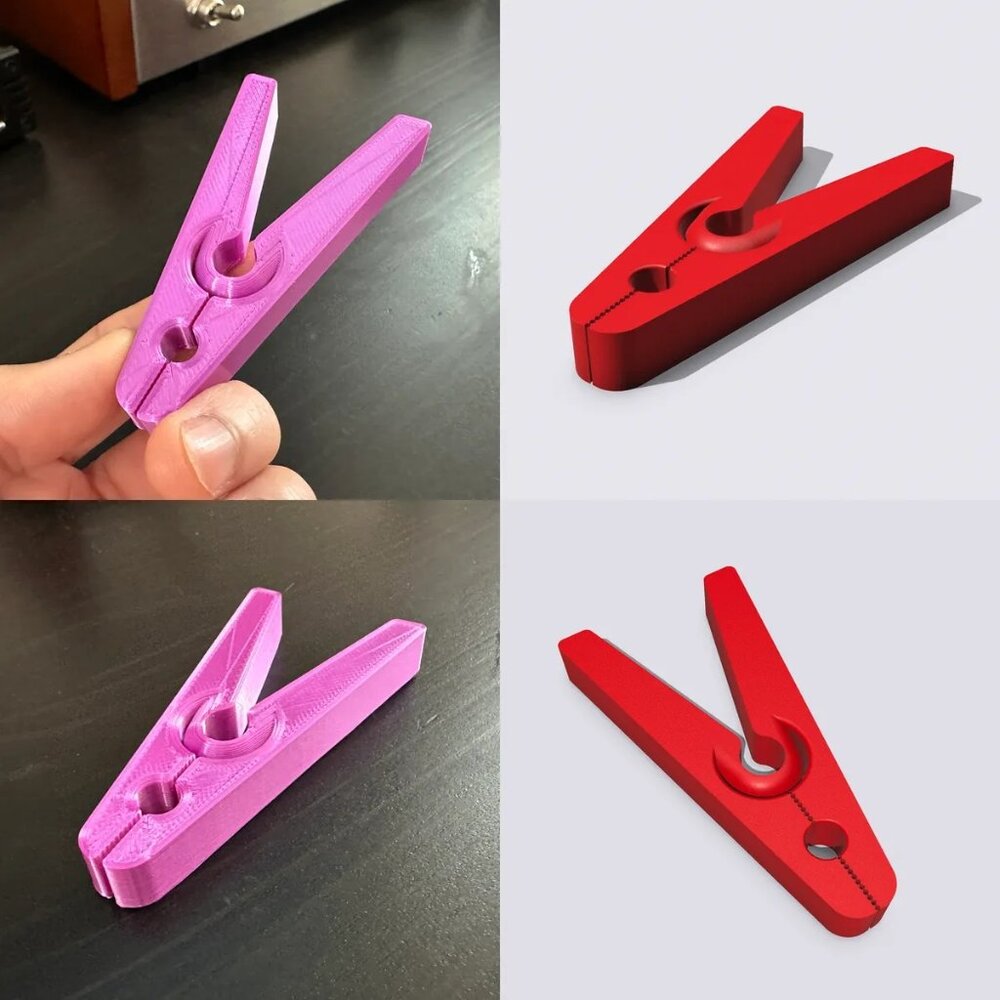 Strong Clothespin | Just Print then It's Ready To Use | Provides Strong Clamp |
